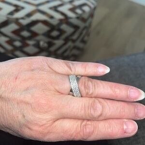 Michael Kors Crystals Criss Cross Ring Size 7